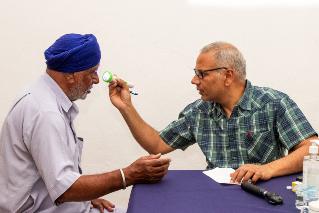 2026-free-medical-camp-bakhshish-international-charitable-society-nussi-jalandhar-06 Doctors screening patients for cataract surgery at Bakhshish International Charitable Society free camp