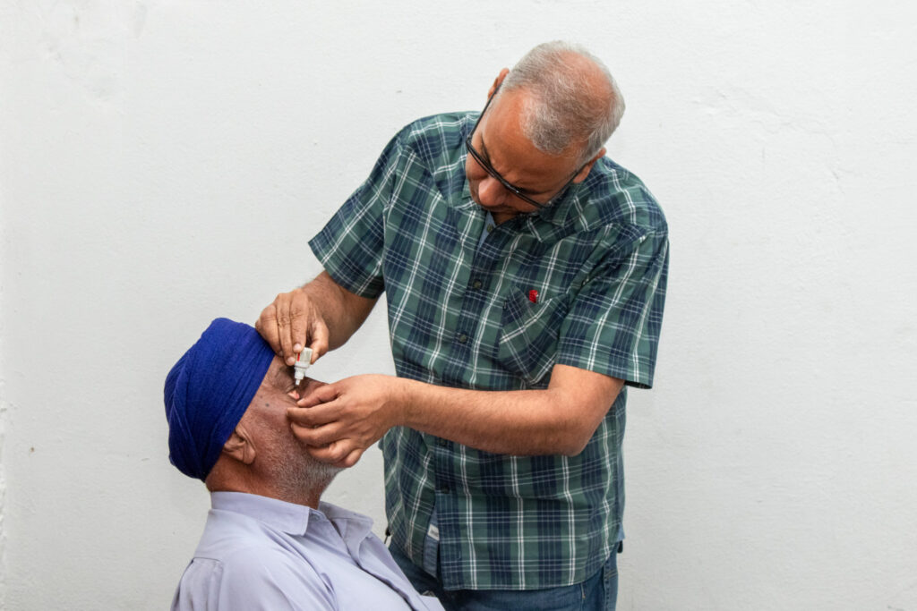 2026-free-medical-camp-bakhshish-international-charitable-society-nussi-jalandhar-07 Doctors screening patients for cataract surgery at Bakhshish International Charitable Society free camp