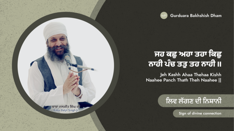 ਲਿਵ ਲੱਗਣ ਦੀ ਨਿਸ਼ਾਨੀ | Sign of divine connection