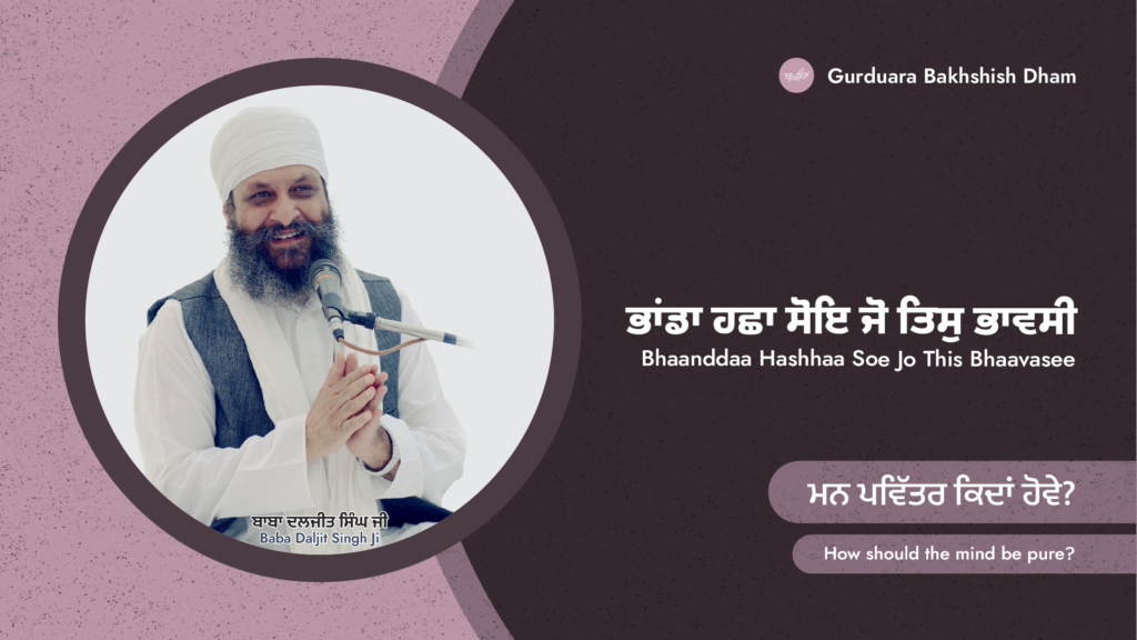 ਮਨ ਪਵਿੱਤਰ ਕਿਦਾਂ ਹੋਵੇ | How should the mind be pure
