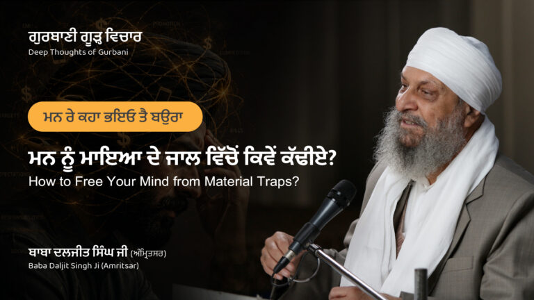 ਮਨ ਨੂੰ ਮਾਇਆ ਦੇ ਜਾਲ ਵਿੱਚੋਂ ਕਿਵੇਂ ਕੱਢੀਏ? | How to Free Your Mind from Material Traps?