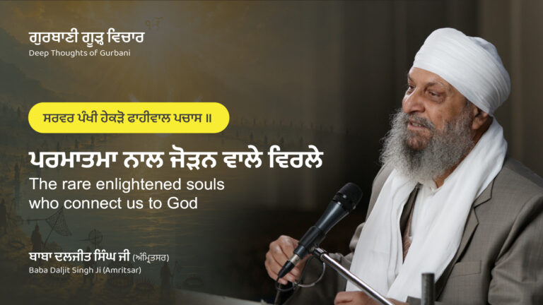 ਪਰਮਾਤਮਾ ਨਾਲ ਜੋੜਨ ਵਾਲੇ ਵਿਰਲੇ | The rare enlightened souls who connect us to God