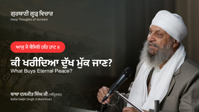 ਕੀ ਖਰੀਦਿਆ ਦੁੱਖ ਮੁੱਕ ਜਾਣ? | What Buys Eternal Peace?