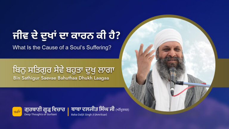 ਜੀਵ ਦੇ ਦੁਖਾਂ ਦਾ ਕਾਰਨ ਕੀ ਹੈ? | What is the cause of a soul’s suffering?